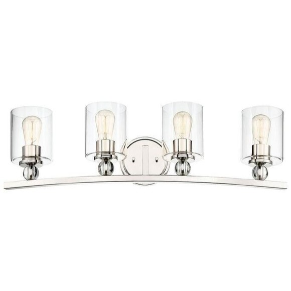 Minka Lavery 3080-613 4 Light 33"W Bathroom Vanity Light - Nickel - Picture 2 of 4
